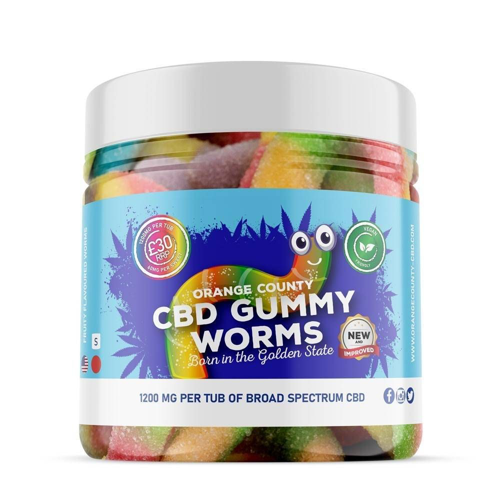 Orange County CBD Gummy Worms 400-4800mg Broad Spectrum CBD - Various Strengths