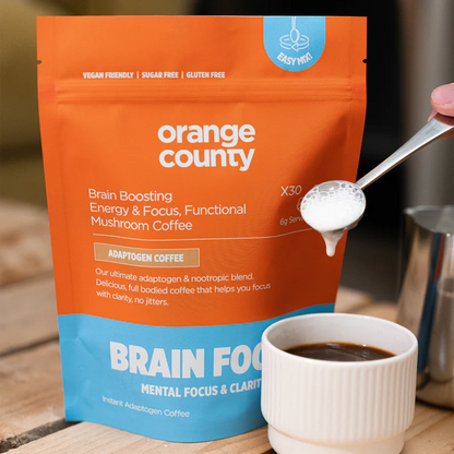 Orange County Brain Food Focus Coffee 200g Pouch - 30 Servings