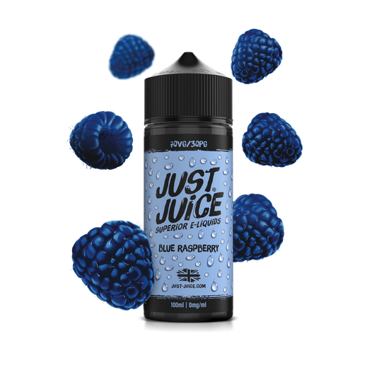 Just Juice 70/30 100ml ICONIC FRUITS Range Shortfill E-liquid Zero Nic 0mg - BLUE RASPBERRY