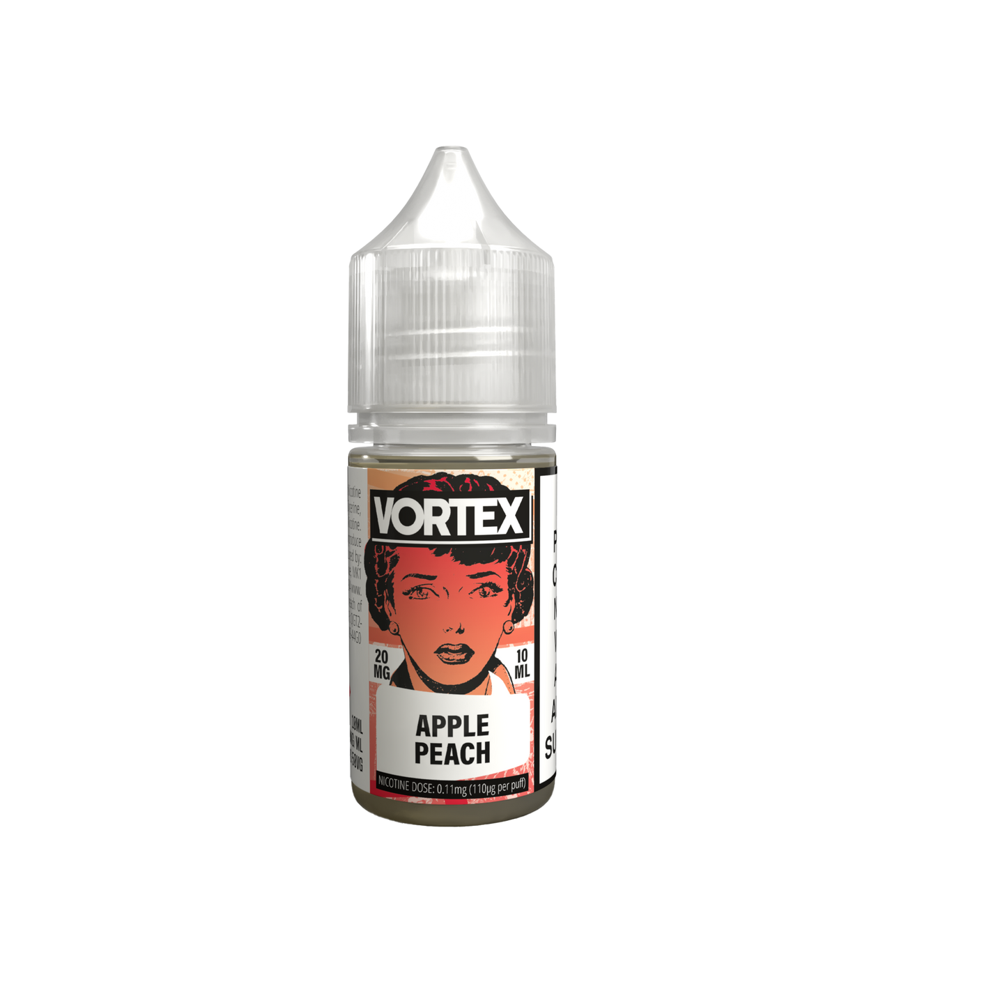 VORTEX Nic Salt 10ml Nicotine Salt E-liquid - APPLE PEACH