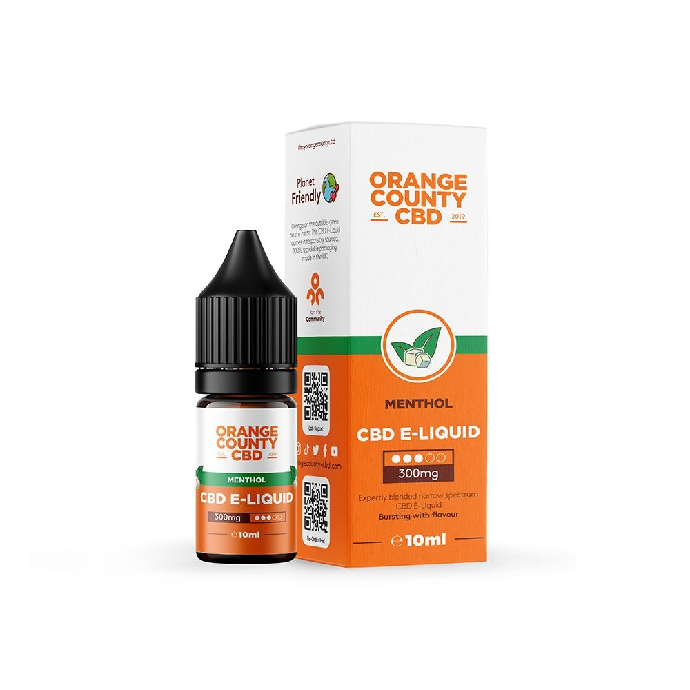 Orange County CBD Broad Spectrum CBD E-Liquid 10ml 300mg - MENTHOL