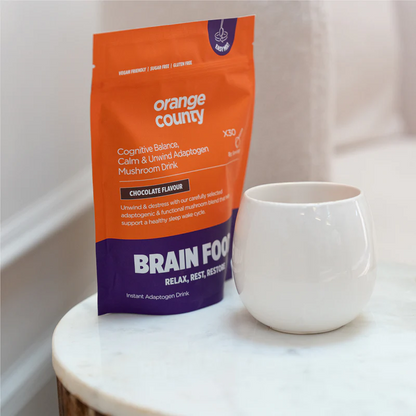 Orange County Brain Food Calm & Unwind Adaptogen Mushroom Drink 240g Pouch - 30 Servings