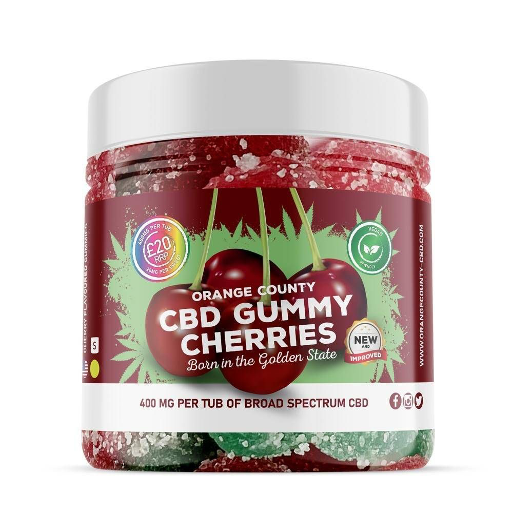 Orange County CBD Gummy Cherries 400-4800mg Broad Spectrum CBD - Various Strengths