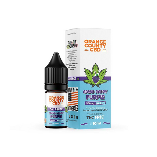 Orange County CBD Cali Range Broad Spectrum CBD E-Liquid 10ml 300mg - GRAND DADDY PURPLE