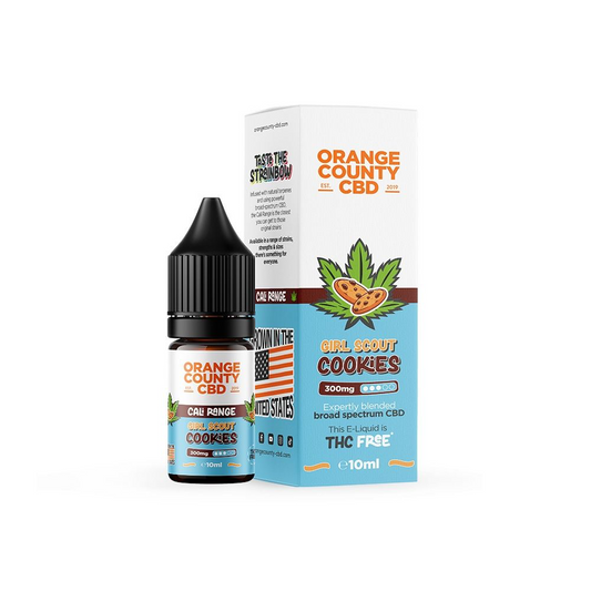 Orange County CBD Cali Range Broad Spectrum CBD E-Liquid 10ml 300mg - GIRL SCOUT COOKIES