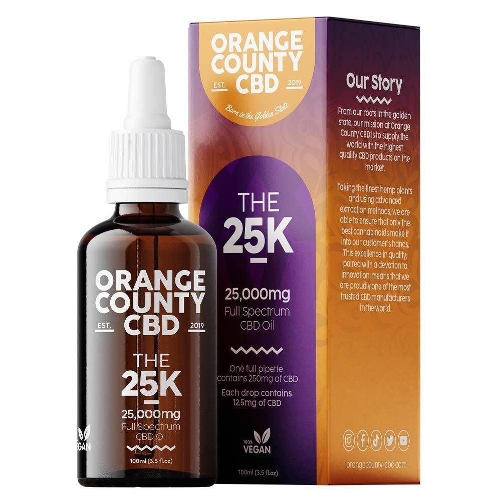 Orange County CBD Super Strength 100ml Full Spectrum CBD Oil Tincture THE 25K - 25,000mg