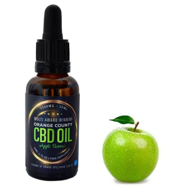 Orange County CBD Broad Spectrum Flavoured CBD Oil Tincture (30ml) - APPLE