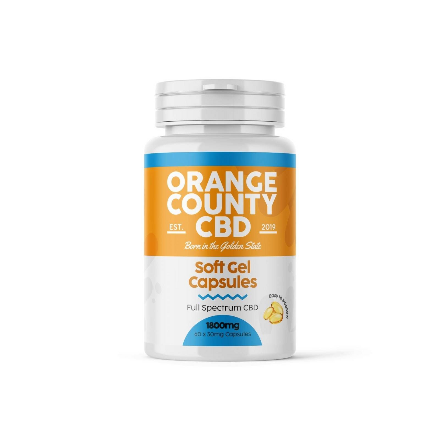 Orange County CBD Full Spectrum Soft Gel Capsules - Pack of 60