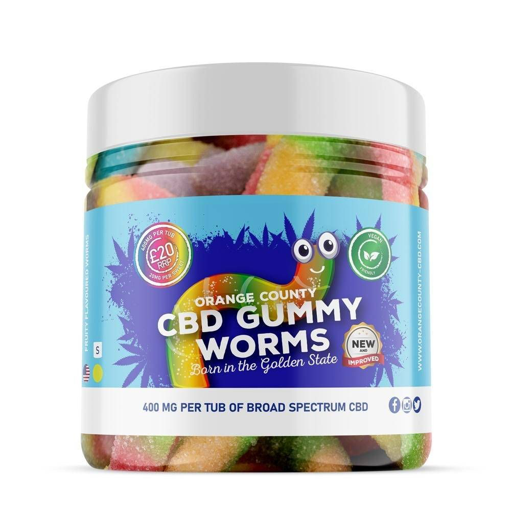 Orange County CBD Gummy Worms 400-4800mg Broad Spectrum CBD - Various Strengths