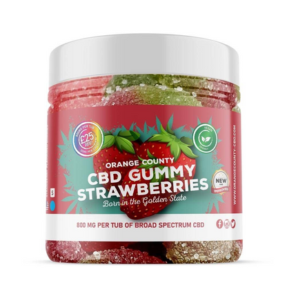 Orange County CBD Gummy Strawberries 400-4800mg Broad Spectrum CBD - Various Strengths