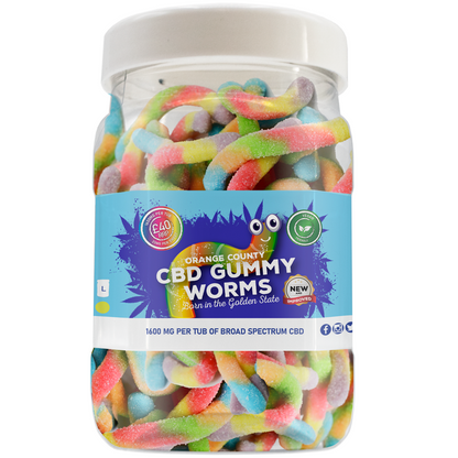 Orange County CBD Gummy Worms 400-4800mg Broad Spectrum CBD - Various Strengths