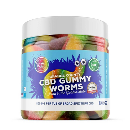 Orange County CBD Gummy Worms 400-4800mg Broad Spectrum CBD - Various Strengths