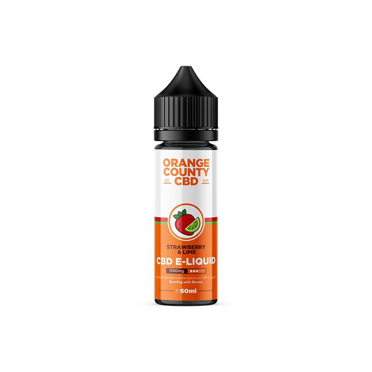 Orange County CBD Broad Spectrum CBD E-Liquid 50ml 1500mg - STRAWBERRY & LIME