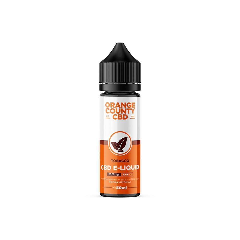 Orange County CBD Broad Spectrum CBD E-Liquid 50ml 1500mg - TOBACCO