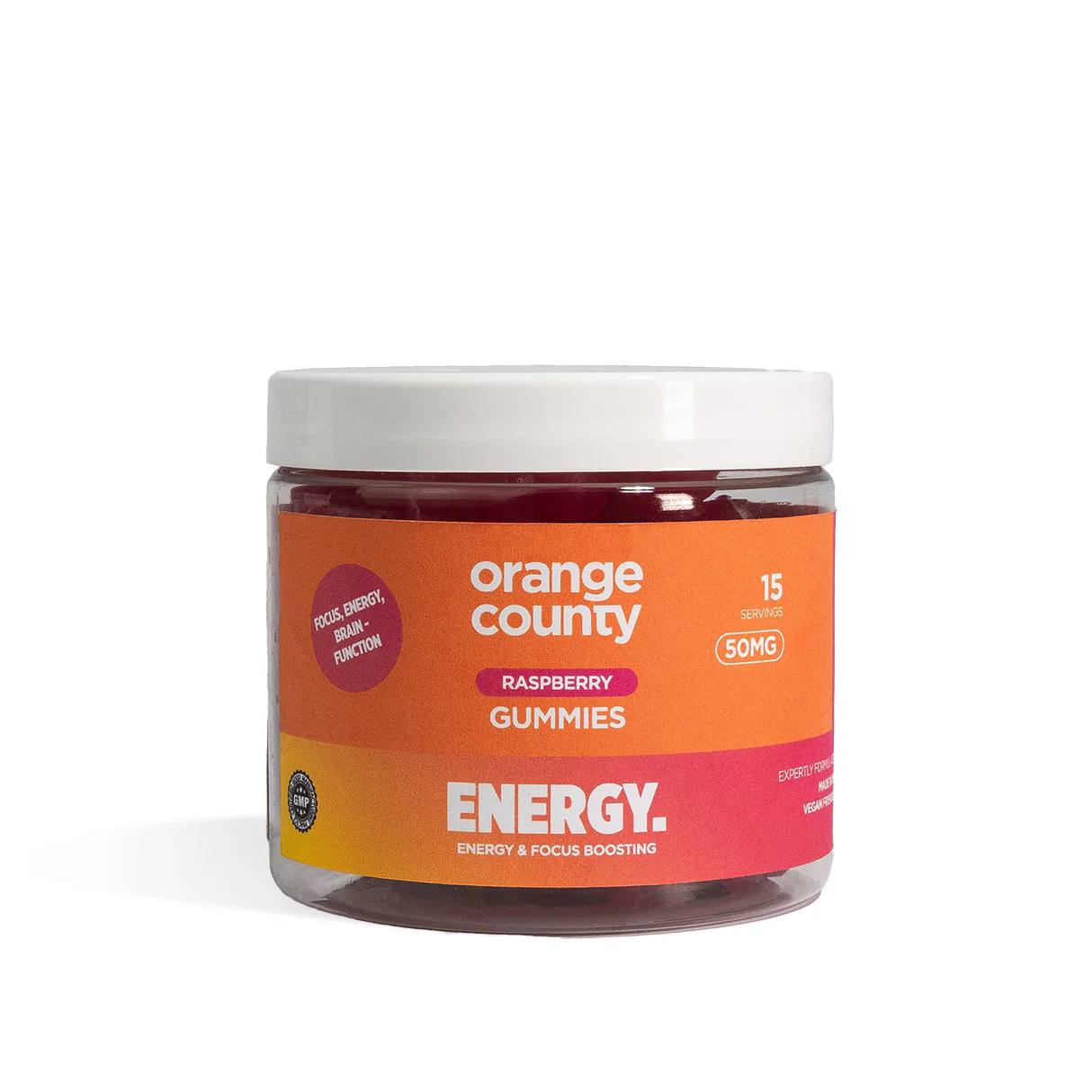 Orange County Energy Caffeine Supplement 50mg Gummies - 15 Servings