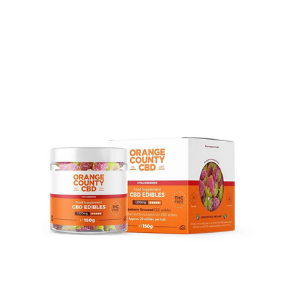 Orange County CBD Gummy Strawberries 400-4800mg Broad Spectrum CBD - Various Strengths