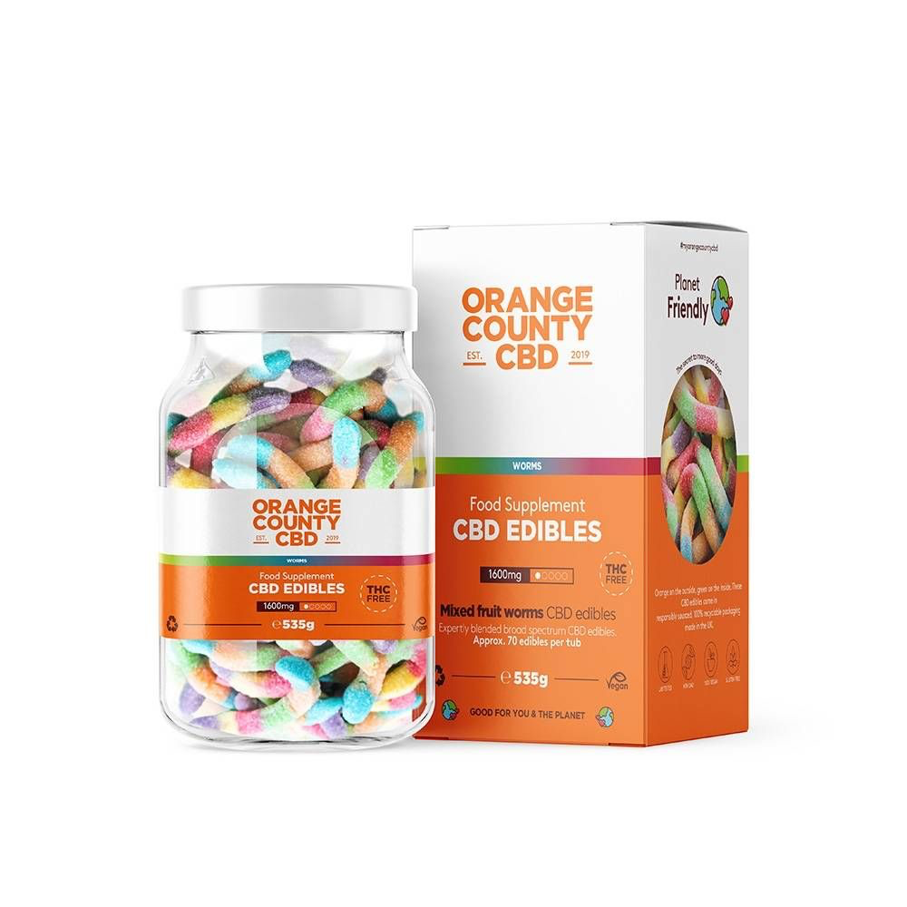 Orange County CBD Gummy Worms 400-4800mg Broad Spectrum CBD - Various Strengths