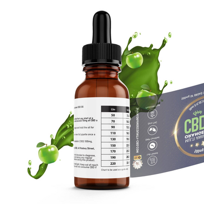 Orange County CBD Broad Spectrum Flavoured CBD Oil Tincture (30ml) - APPLE