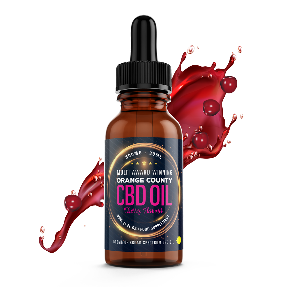 Orange County CBD Broad Spectrum Flavoured CBD Oil Tincture (30ml) - CHERRY