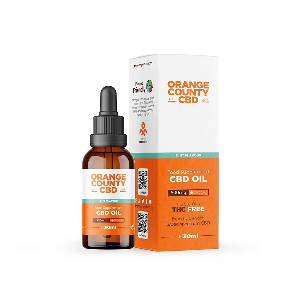 Orange County CBD Broad Spectrum Flavoured CBD Oil Tincture (30ml) - MINT