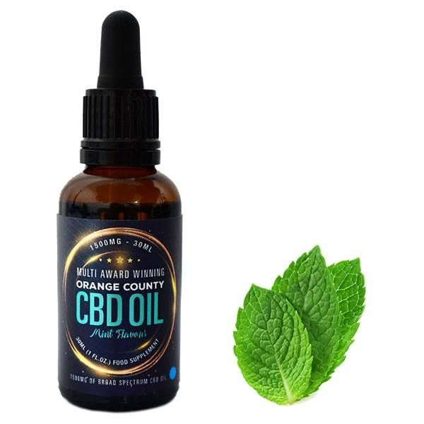 Orange County CBD Broad Spectrum Flavoured CBD Oil Tincture (30ml) - MINT