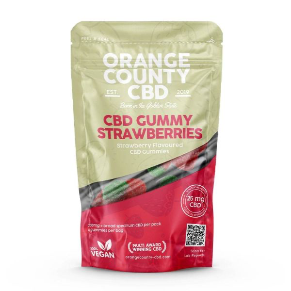 Orange County CBD Gummy Strawberries 200mg Broad Spectrum CBD - Grab Bag