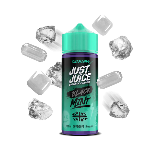 Just Juice 70/30 100ml MINT Range Shortfill E-liquid Zero Nic 0mg - BLACK MINT