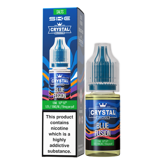 SKE - Crystal Original Nicotine Salts E-Liquids 10ml Single Bottle 10mg / 20mg Nic Salt - BLUE FUSION