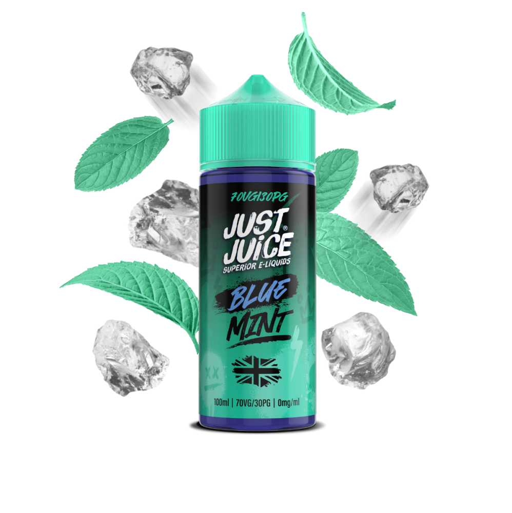 Just Juice 70/30 100ml MINT Range Shortfill E-liquid Zero Nic 0mg - BLUE MINT