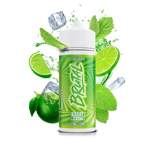 Just Juice 70/30 100ml BRUTAL Drinks Shortfill E-liquid Zero Nic 0mg - FROZEN MOJITO