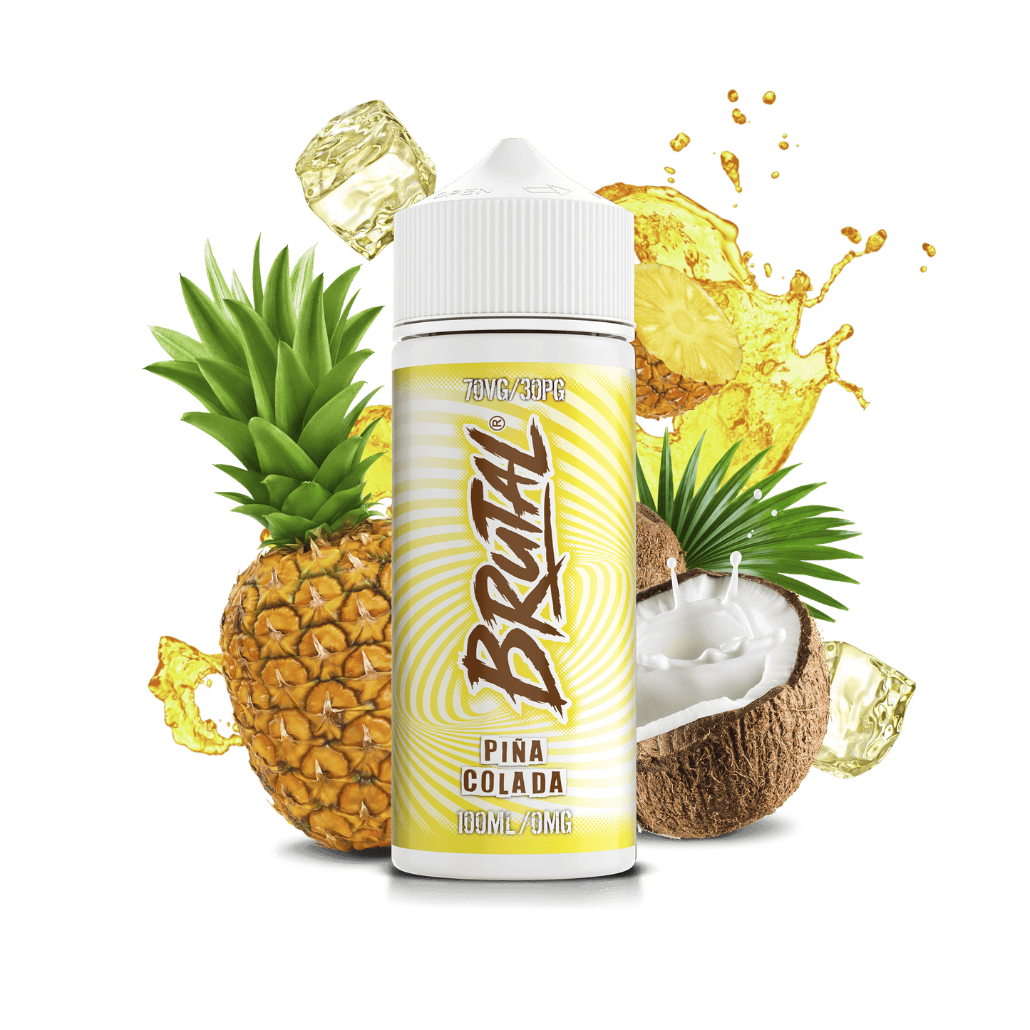 Just Juice 70/30 100ml BRUTAL Drinks Shortfill E-liquid Zero Nic 0mg - PINA COLADA