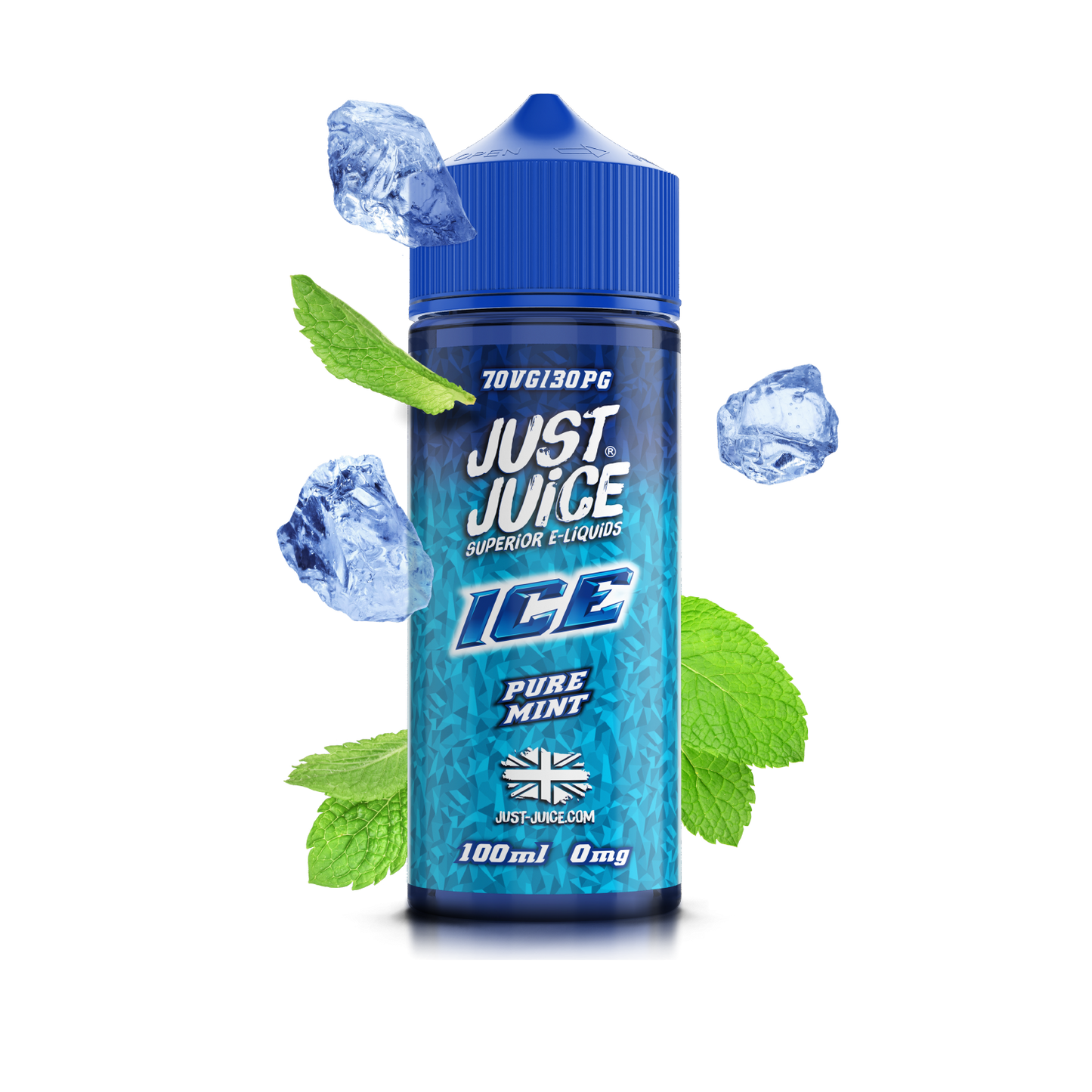 Just Juice 70/30 100ml ICE Range Shortfill E-liquid Zero Nic 0mg - PURE MINT (ICE)