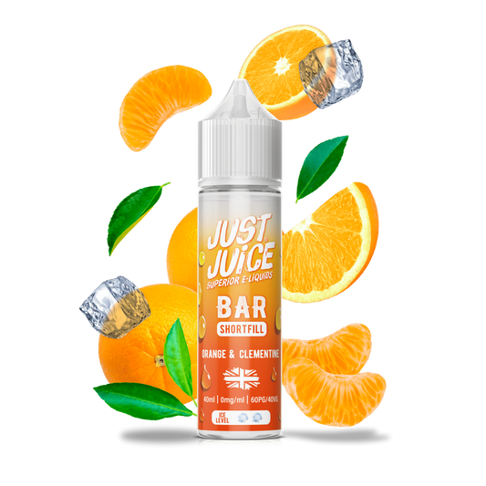 Just Juice 40/60 40ml Bar Pod Shortfill E-liquid Zero Nic 0mg - ORANGE & CLEMENTINE