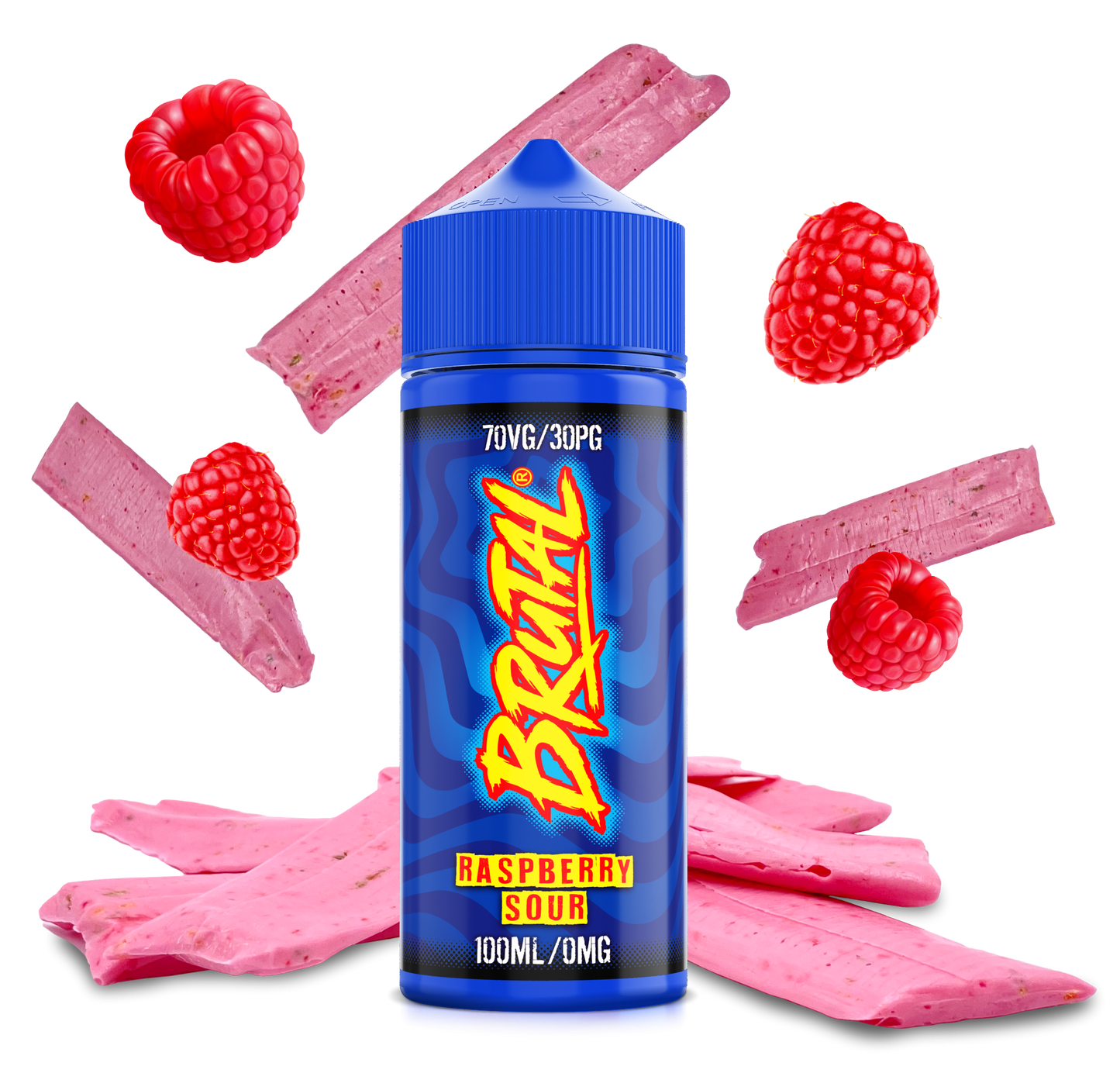 Just Juice 70/30 100ml BRUTAL Range Shortfill E-liquid Zero Nic 0mg - RASPBERRY SOUR