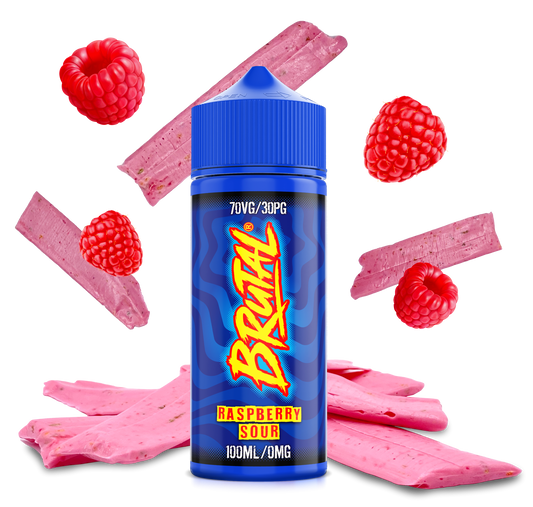 Just Juice 70/30 100ml BRUTAL Range Shortfill E-liquid Zero Nic 0mg - RASPBERRY SOUR