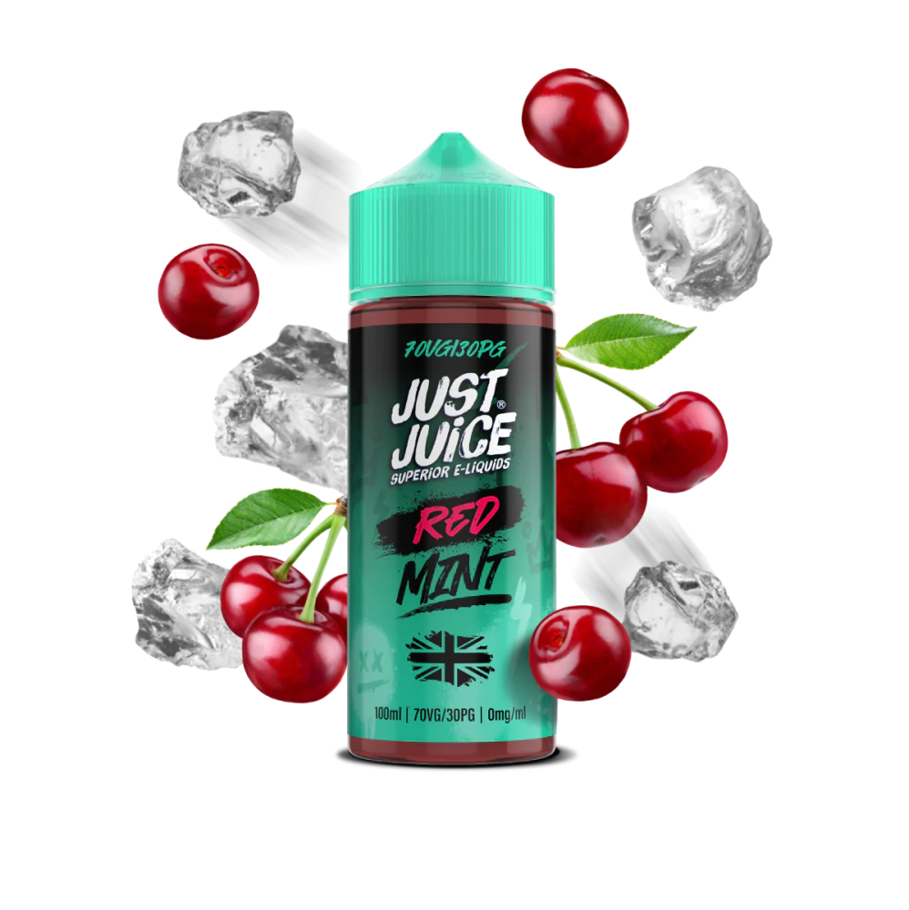 Just Juice 70/30 100ml MINT Range Shortfill E-liquid Zero Nic 0mg - RED MINT