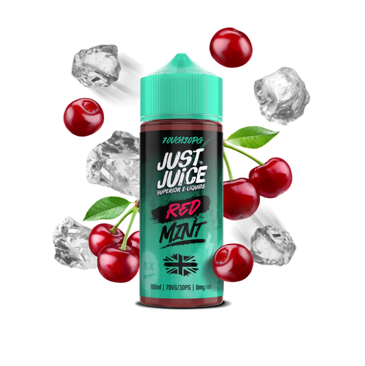 Just Juice 70/30 100ml MINT Range Shortfill E-liquid Zero Nic 0mg - RED MINT