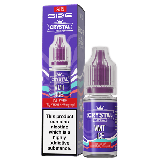 SKE - Crystal Original Nicotine Salts E-Liquids 10ml Single Bottle 10mg / 20mg Nic Salt - VMT ICE