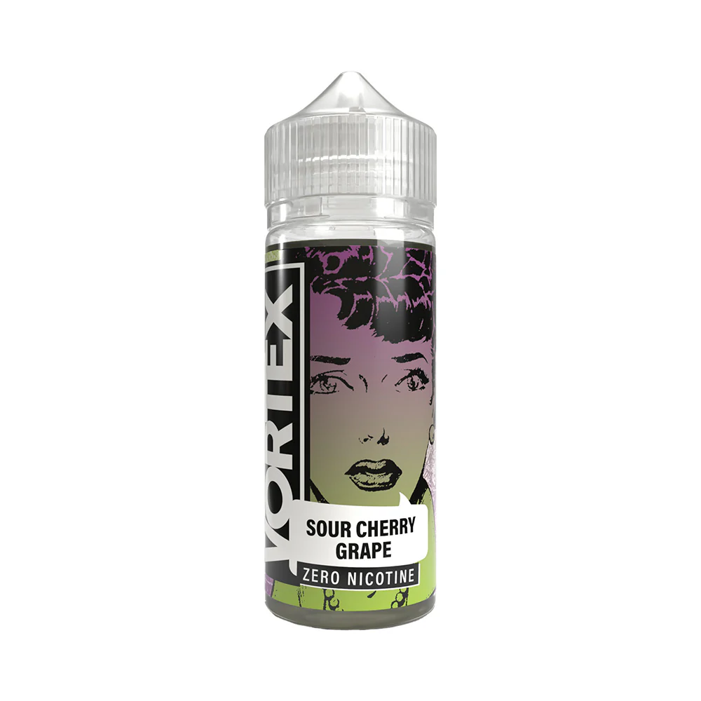 VORTEX 50/50 100ml Shortfill E-liquid Zero Nicotine 0mg - SOUR CHERRY GRAPE