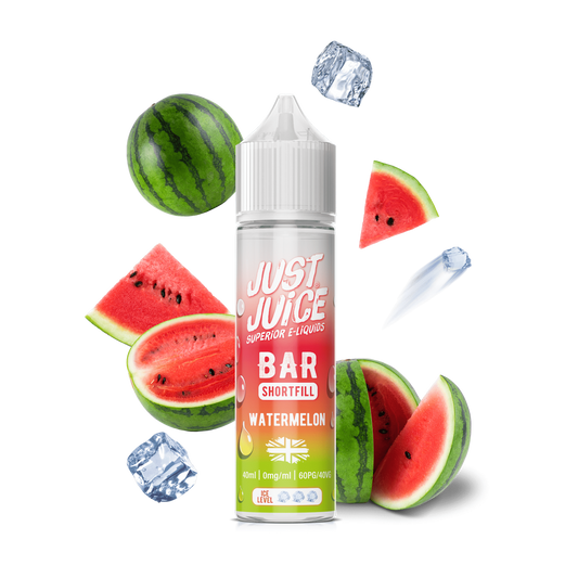 Just Juice 40/60 40ml Bar Pod Shortfill E-liquid Zero Nic 0mg - WATERMELON